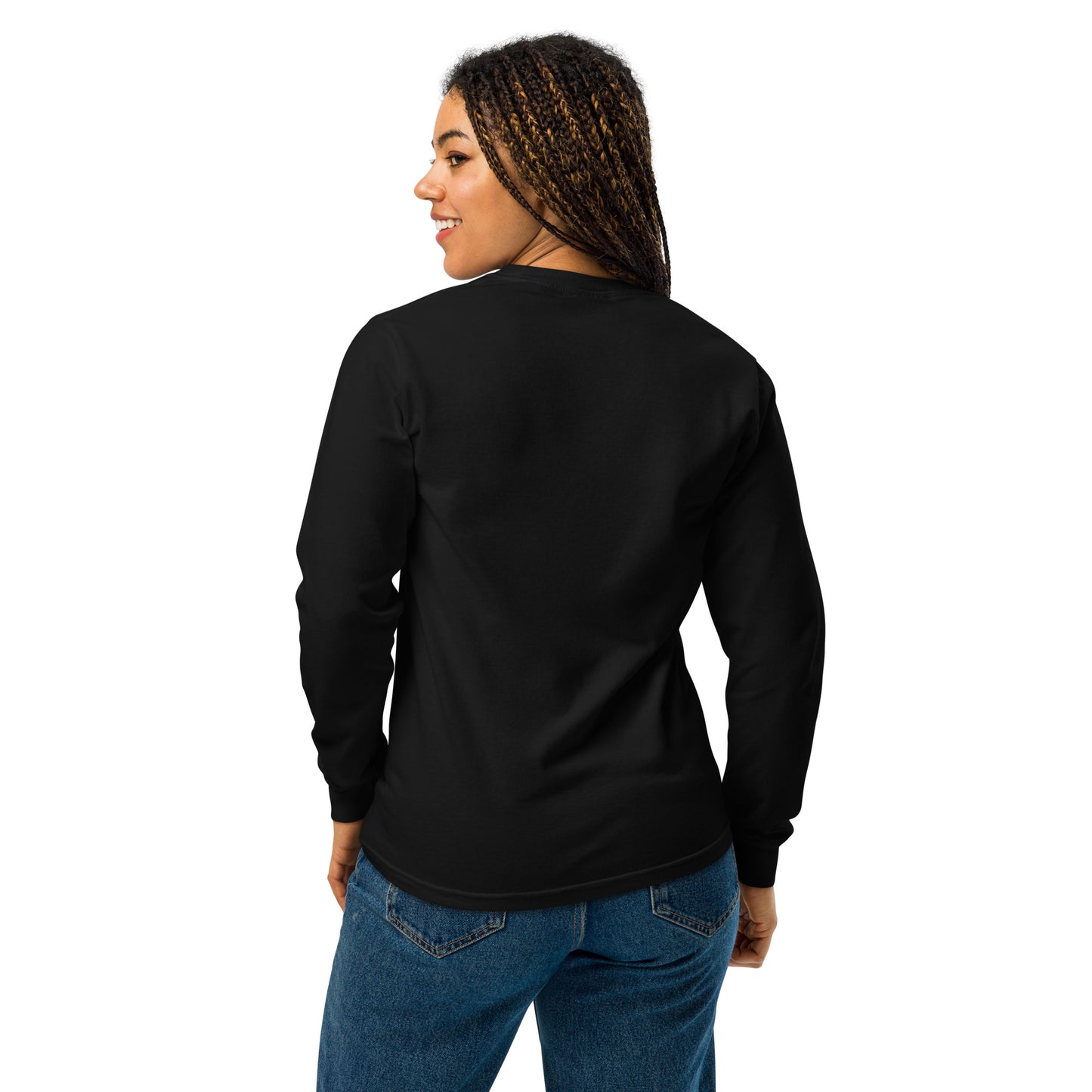 Women Garment-dyed heavyweight long-sleeve shirt