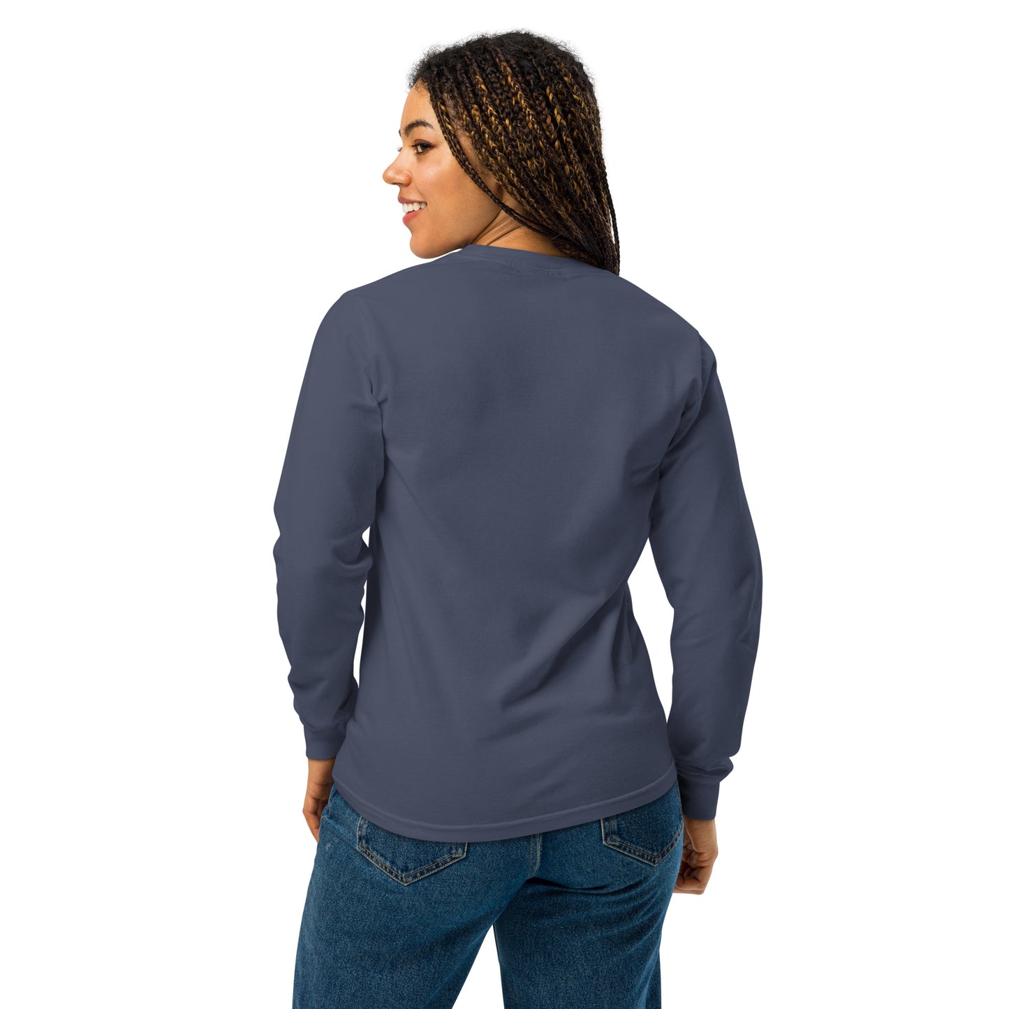 Women Garment-dyed heavyweight long-sleeve shirt