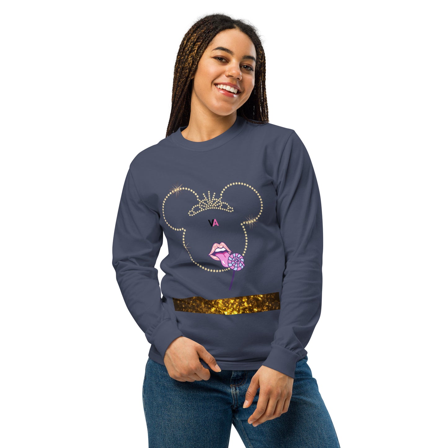 Women Garment-dyed heavyweight long-sleeve shirt