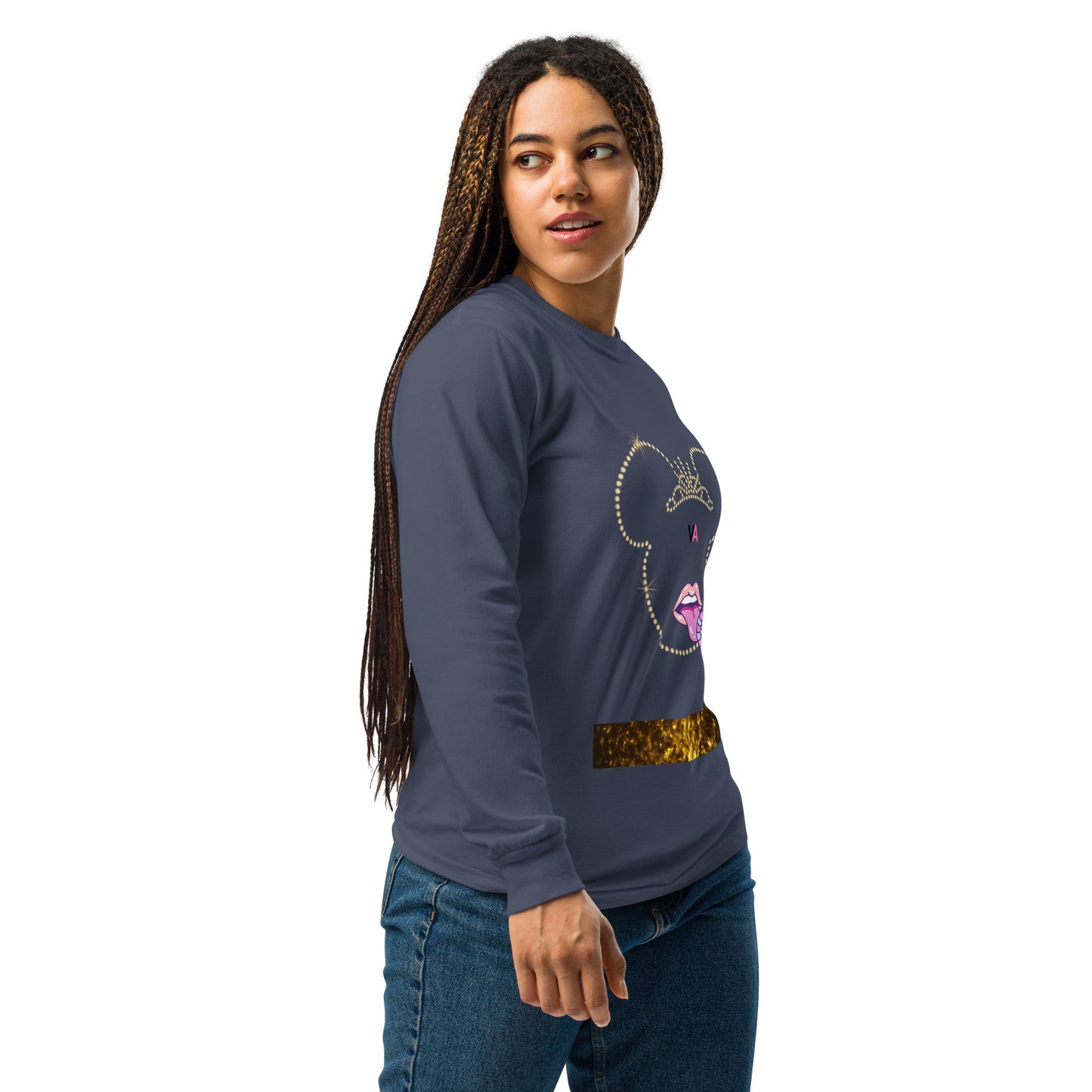 Women Garment-dyed heavyweight long-sleeve shirt